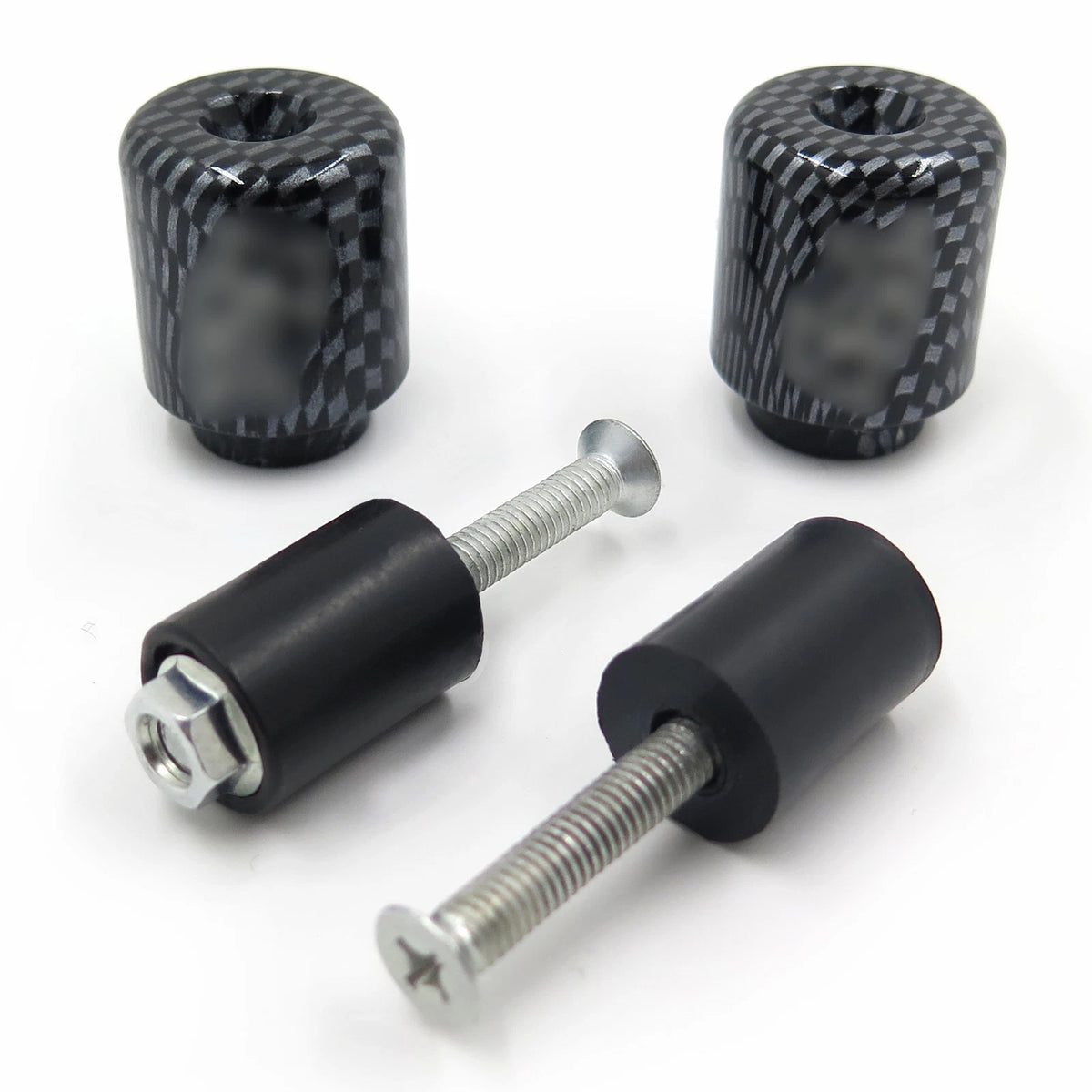 Carbon Bar Ends Weights Sliders for Yamaha YZF-R1 (1998–2012) Rubber