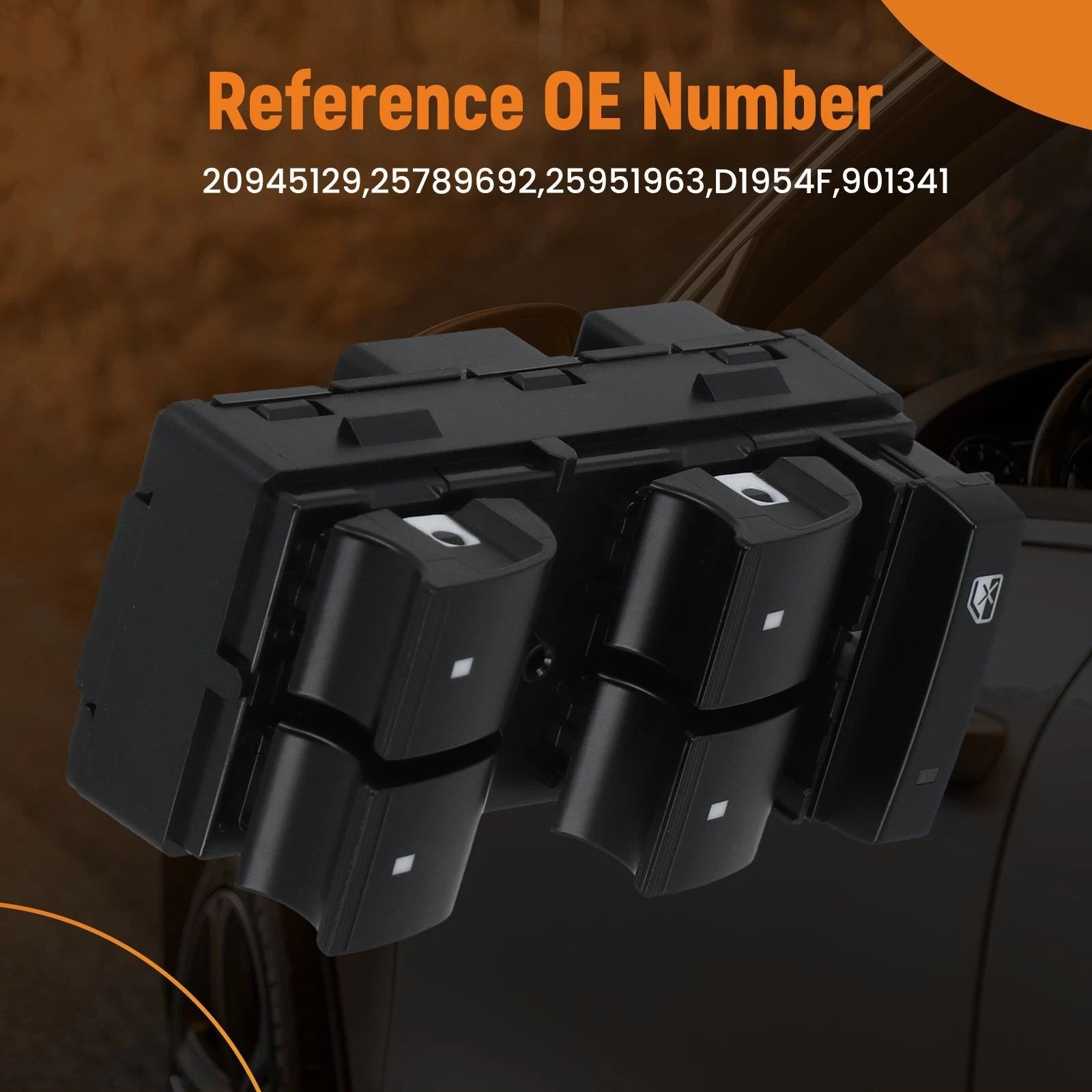 Driver Window Control Switch for GMC Yukon (2010–2013) 20945129 25789692 Black