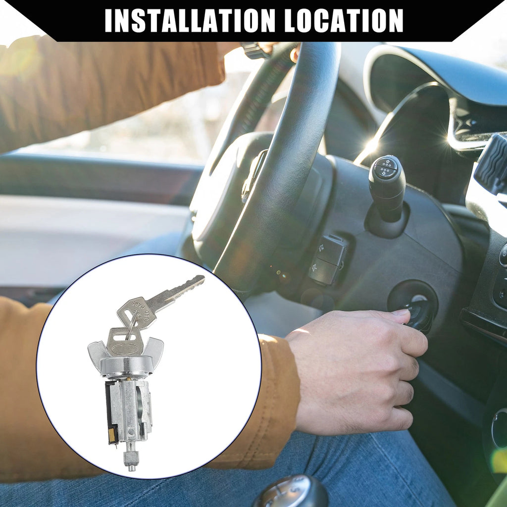 Ignition Switch Lock Cylinder Replacement w 2 Keys for Ford E150 F250 (1992–1996)