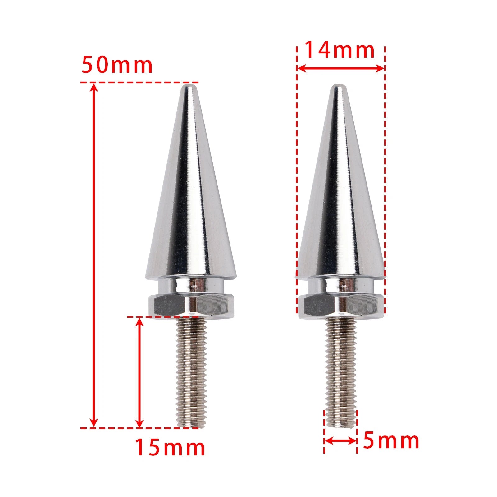 Set of 4 Spike Windshield Fairing Bolts in Silver for Touring Road Glide (2015–2025)