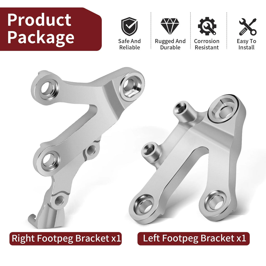 Footpeg Bracket Set for Kawasaki Ninja ZX6R ZX600 ZX9R ZX900 ZZR600 (1995–2008)