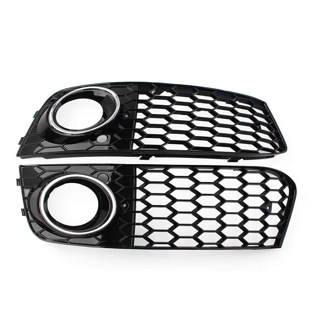 Front Fog Light Grille Cover for Audi A4 B8 (2009–2012) Chrome