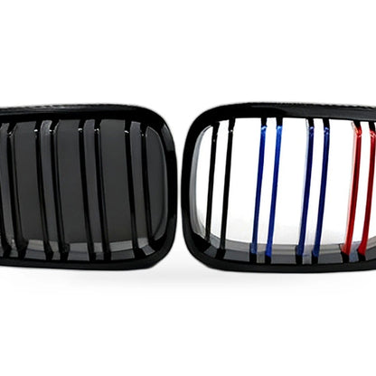 Gloss Black Dual Line M Style Grille for BMW 3 E46 M3 Coupe (1998–2002)