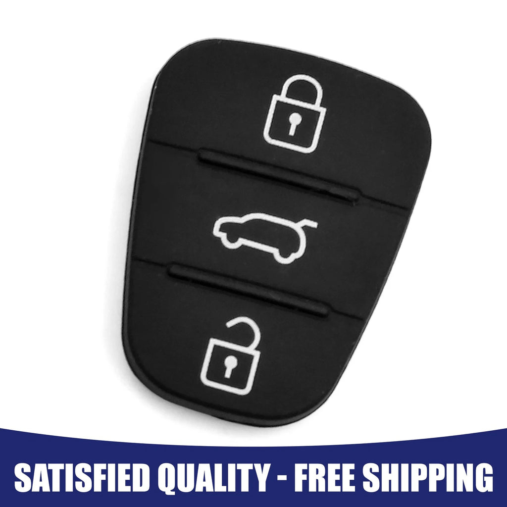 Car Key Fob Shell Case Replacement for Hyundai (3-Button) (Black) (2010–2020)