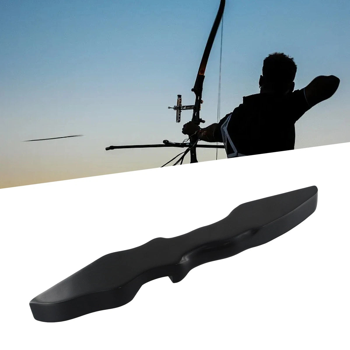 Bow Handle Split Straight Riser Accessory for Wooden Riser (350g)