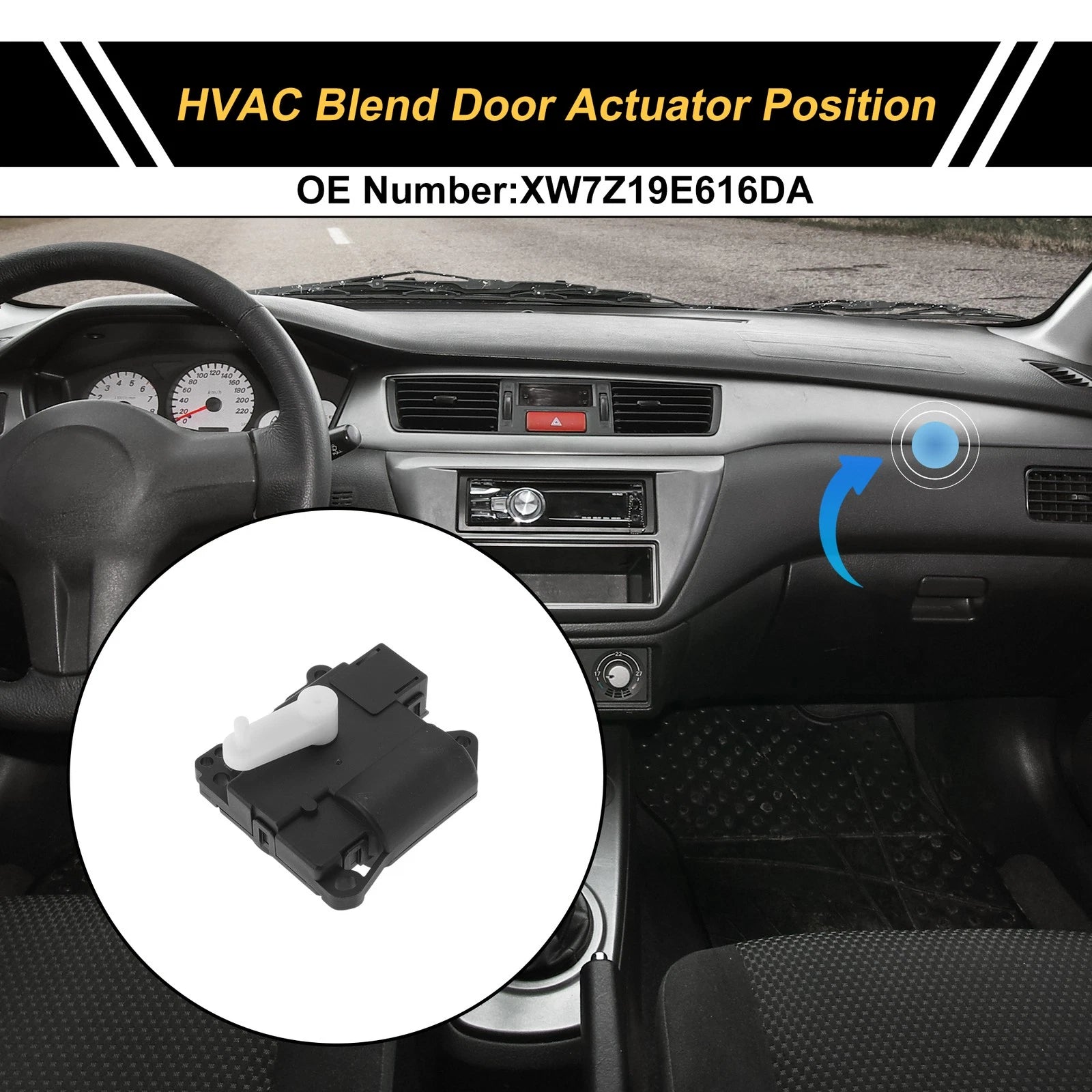 HVAC Heater Blend Door Actuator Replacement for Ford Thunderbird (2002–2005)