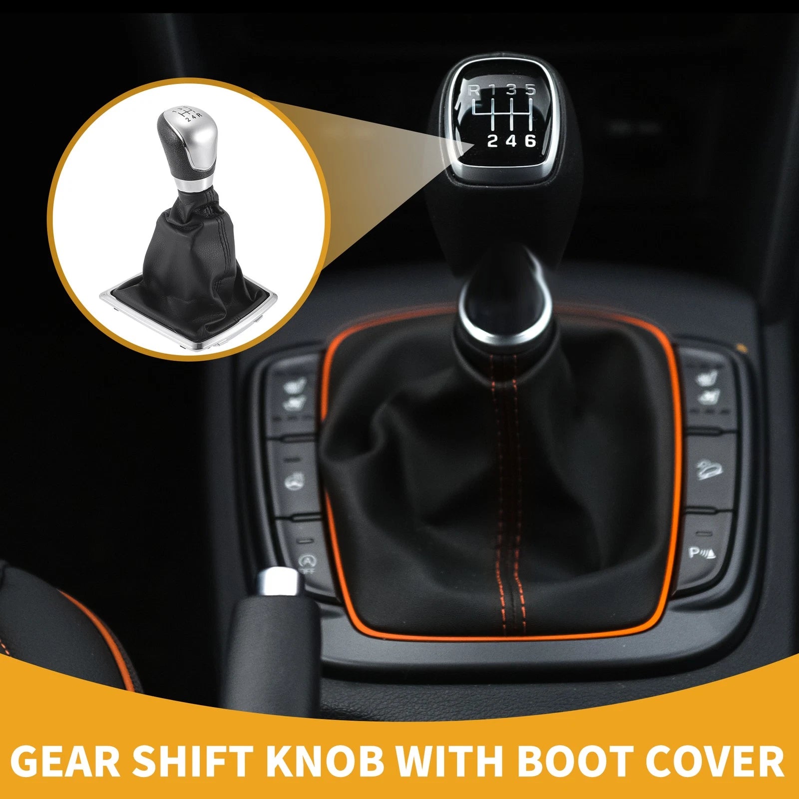 5 Speed Gear Shifter Knob with Cover for Ford MK2 (2005–2008)