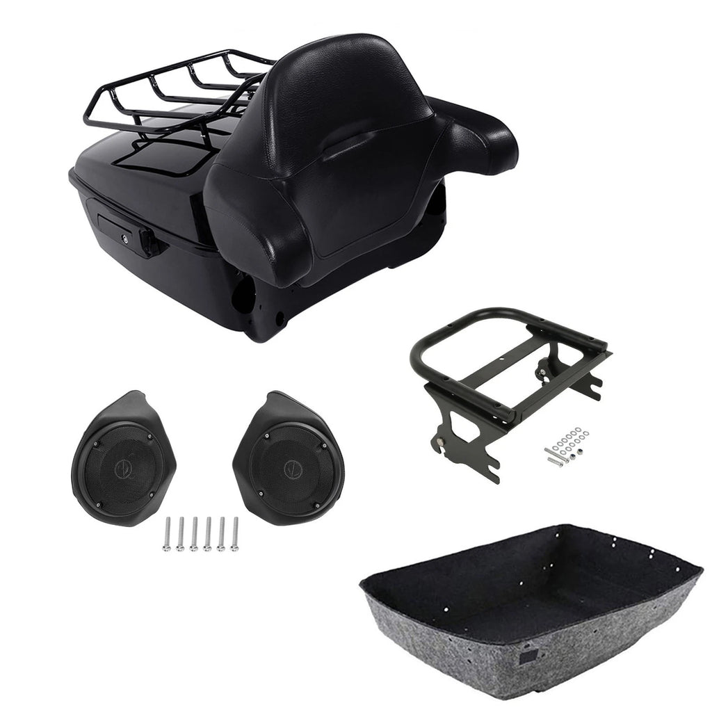 Trunk Backrest Rack Speakers Mount for Harley Electra Glide (1997–2008)