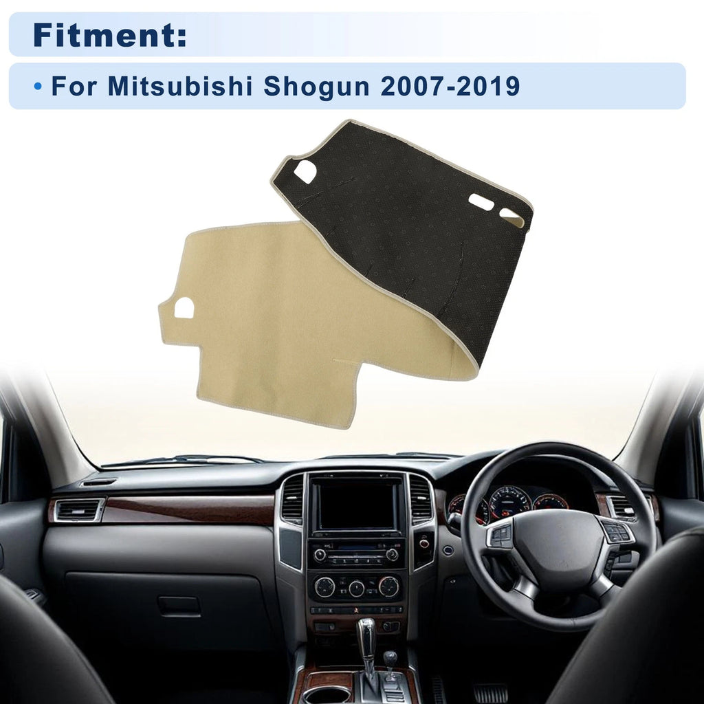 Dash Cover for Mitsubishi Shogun (2007–2019) Without HUD Polyester Beige