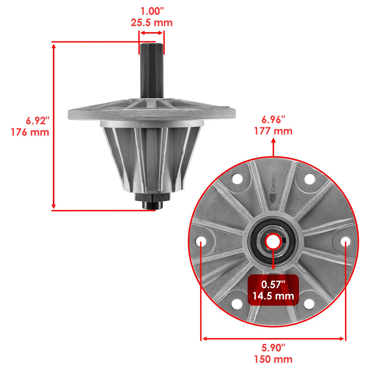 Deck Spindle Replacement for Kubota SZ19-36 SZ22-48 SZ26-61 (2005–2018)