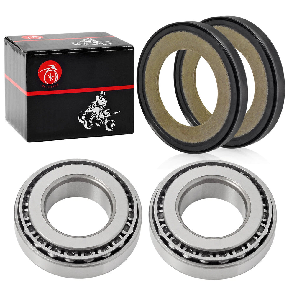 1" Fork Neck Post Stem Bearing Race Dust Seals Set for Harley FX (1985)
