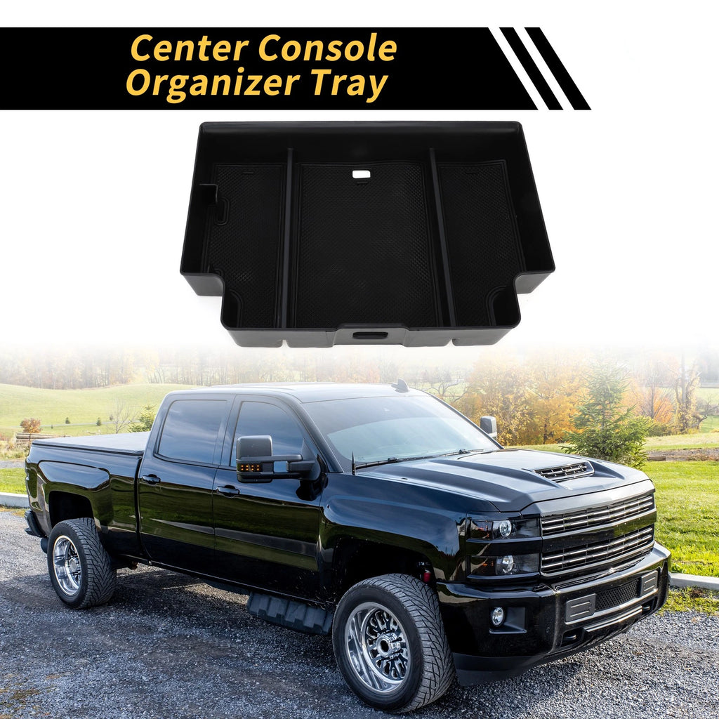 Center Console Organizer Tray Replacement for Chevy Silverado 1500 Black