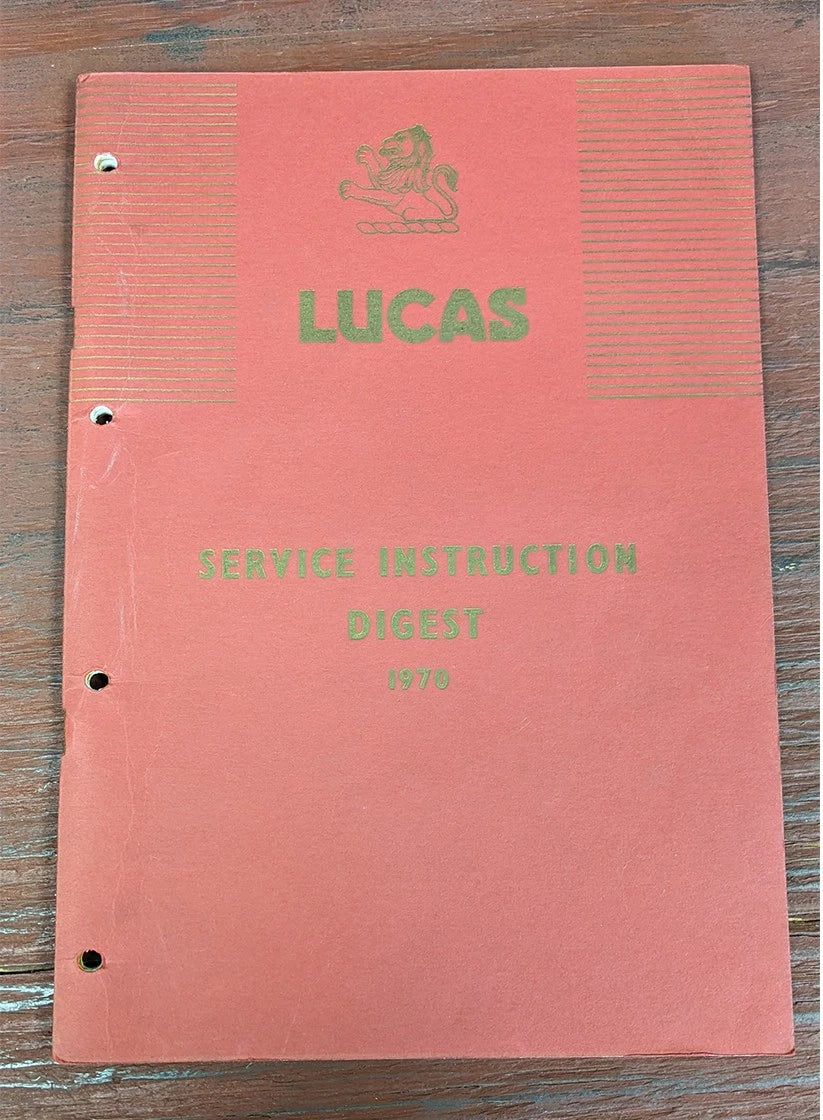 Factory Original Lucas Service Instruction Digest for (1970)