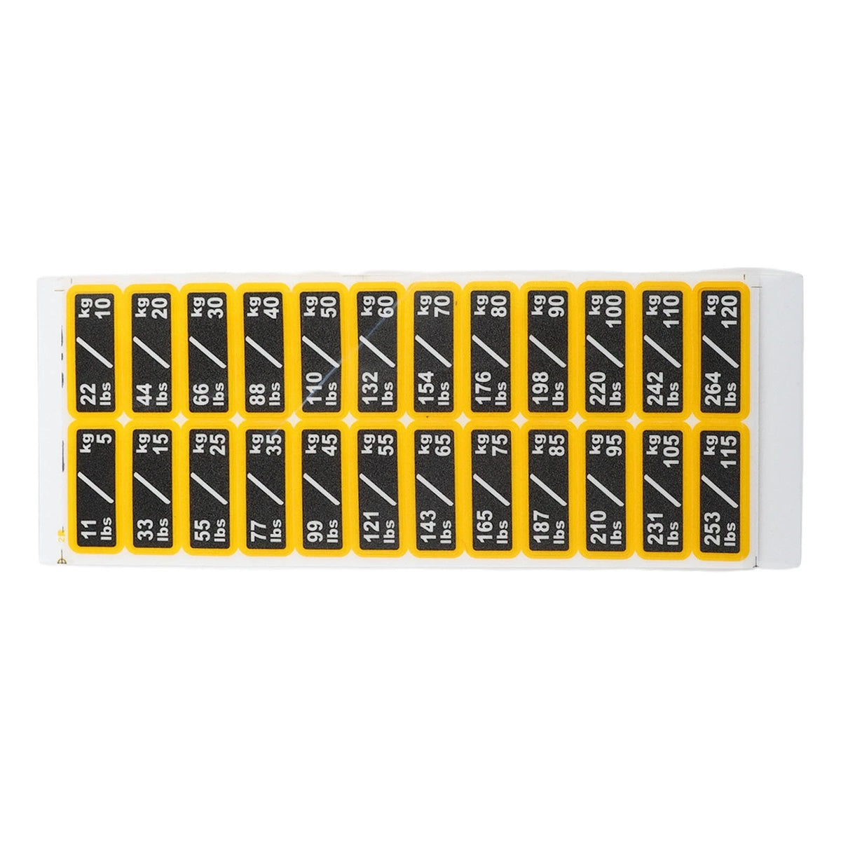 Weight Stack Identification Labels for Home Gym