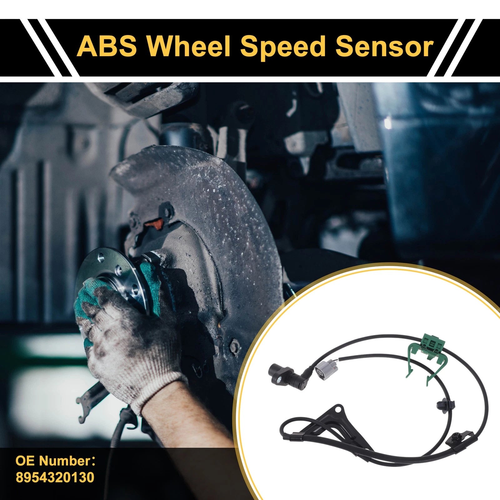 ABS Wheel Speed Sensor Front Left Replacement for Toyota Highlander (2014–2019)