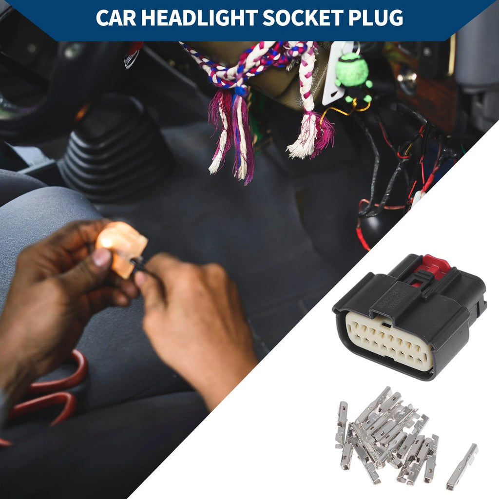 16 Pin Headlight Socket Plug Replacement for Ford Mondeo (2001–2007)