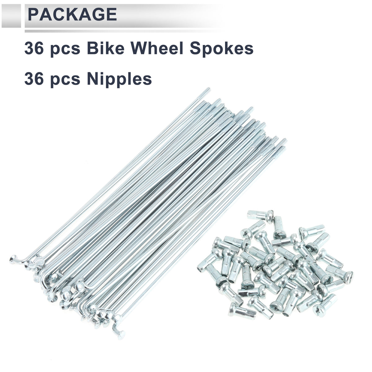 Bicycle Spoke Nipple Replacement for 12G 145mm Carbon Steel Galvanized (N/A–N/A)