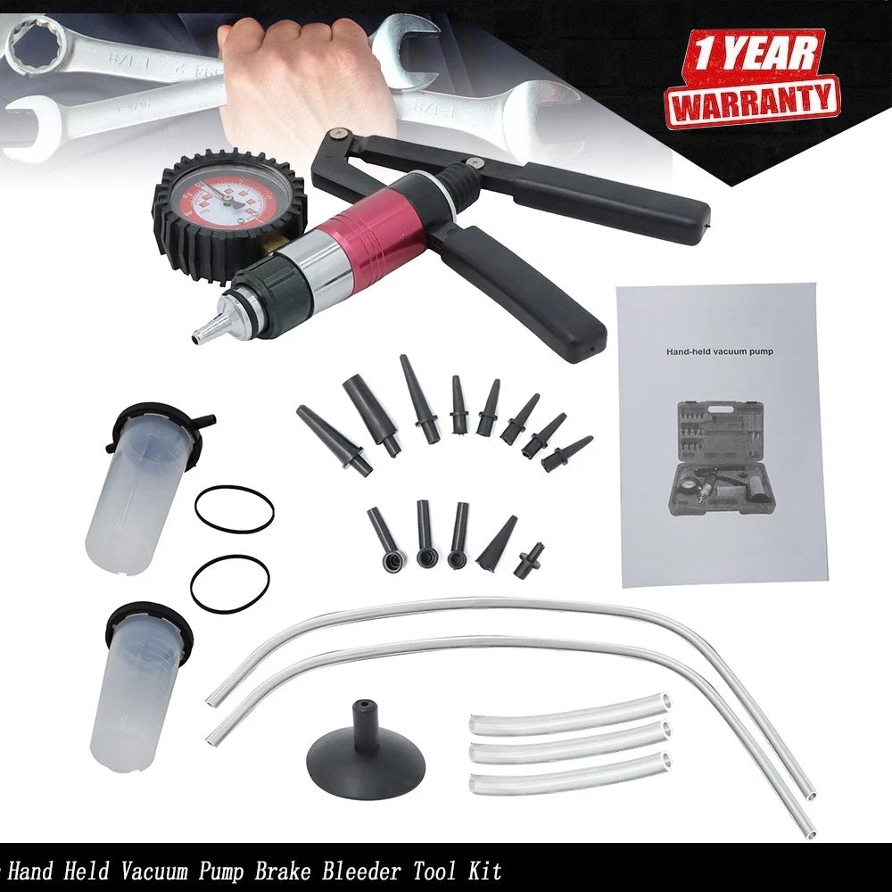 21Pcs Brake Bleeder Vacuum Pump Tool Kit with Box
