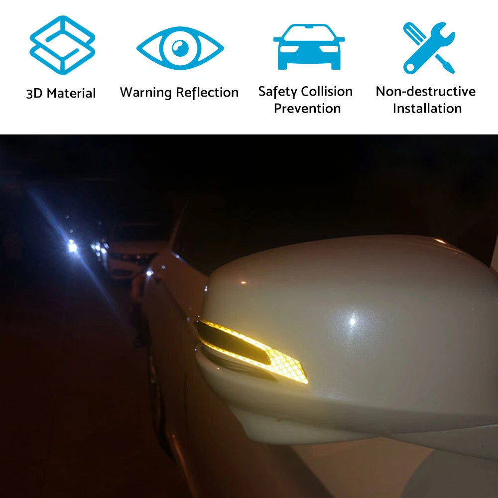 Reflective Carbon Fiber Door Edge Guard Bump Protector Sticker Universal