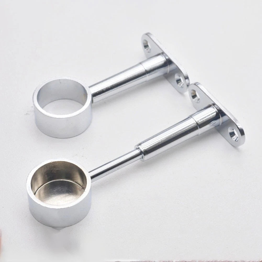 25mm Round Chrome Centre Bracket for Adjustable Wardrobe Rail Rod Socket
