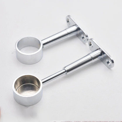 25mm Round Chrome Centre Bracket for Adjustable Wardrobe Rail Rod Socket