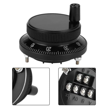 60mm CNC Handwheel Pulse Encoder for Lathe Milling with 6 Terminals