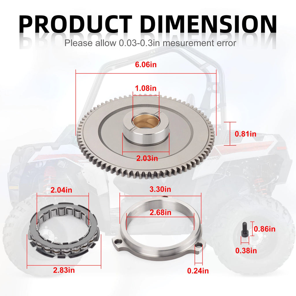 Starter Clutch Idler Gear Gasket for Polaris RZR 4 XP 900/RZR XP 900 (2013–2014)