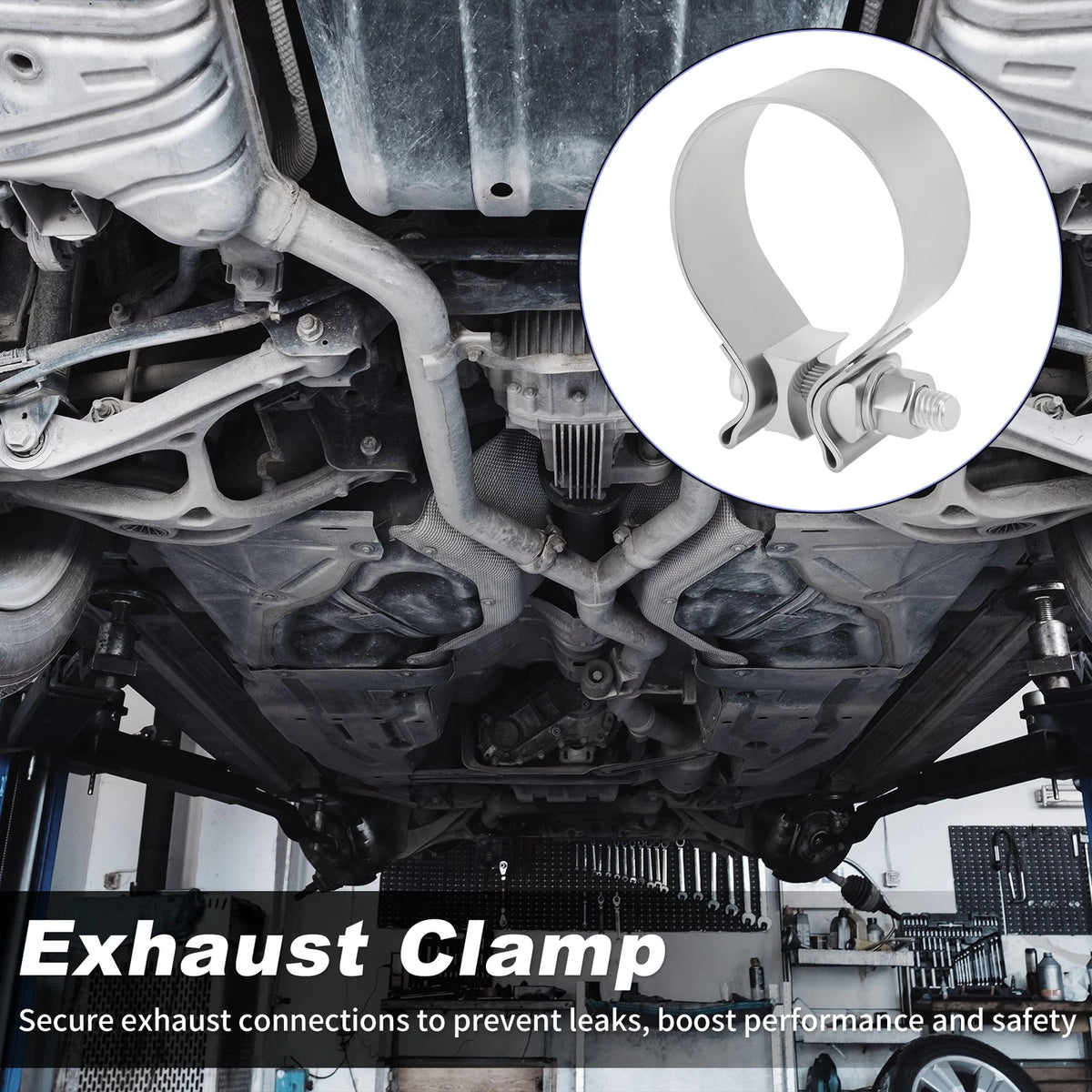 3" Exhaust Clamp for Universal Applications (T304 Stainless Steel)