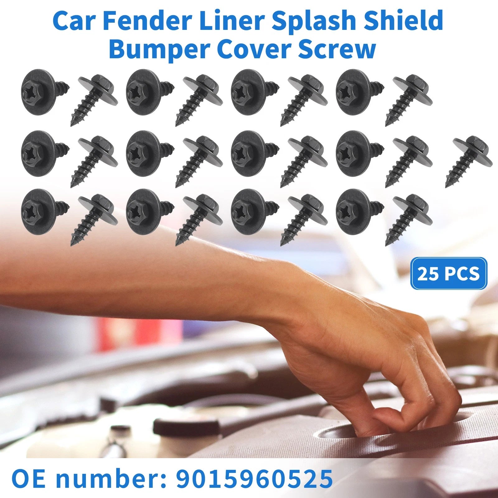 25 Pcs Fender Liner Splash Shield Retainer Screw for Toyota Avalon (2013–2018)