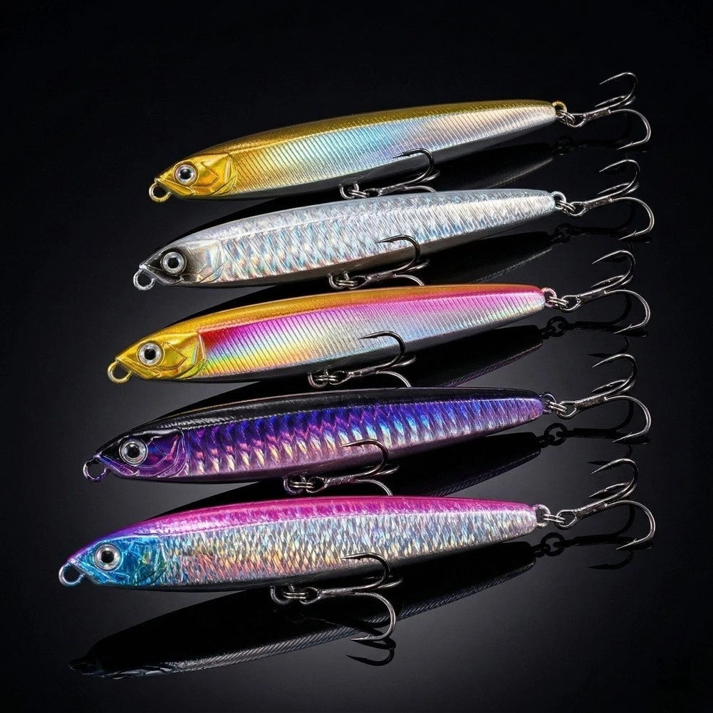 Pencil Lure for Bass 9.5cm Sinking 3D Reflective Scale Bait
