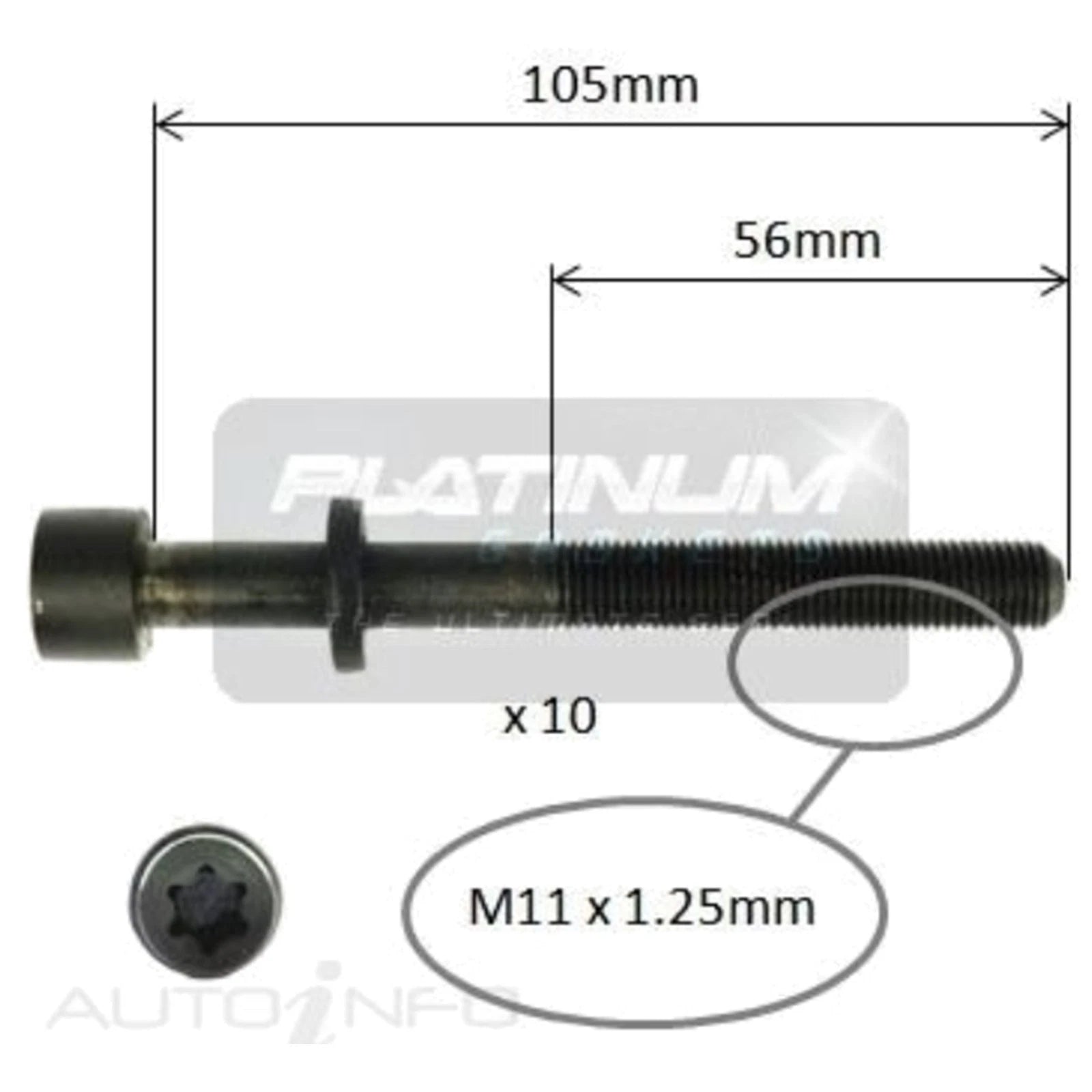 Engine Cylinder Head Bolt Set for Holden Vectra JS (1998–2002) C22SEL