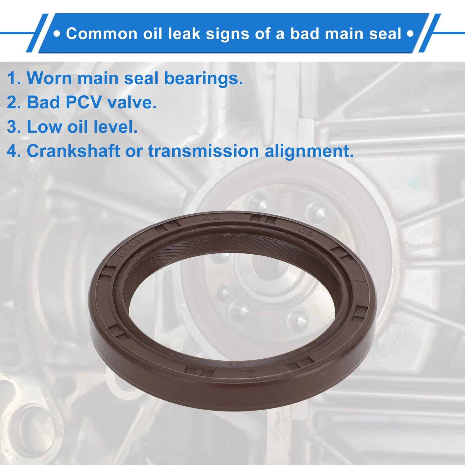 1 Pc Front Crankshaft Oil Seal Replacement for Hyundai Elantra Sonata (2011–2020)