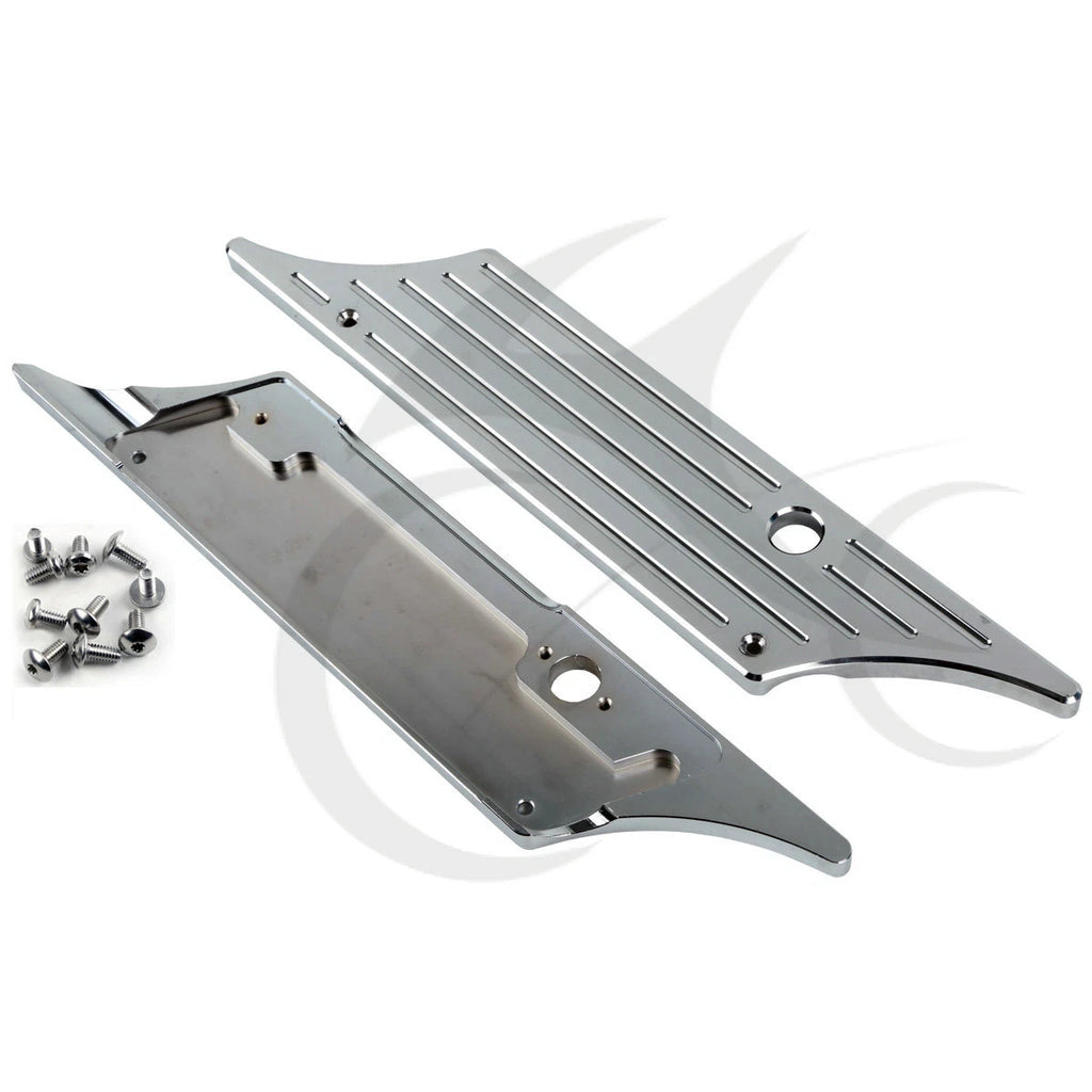Chrome Saddlebag Latch Covers for Harley Touring Street Glide (1993–2013)