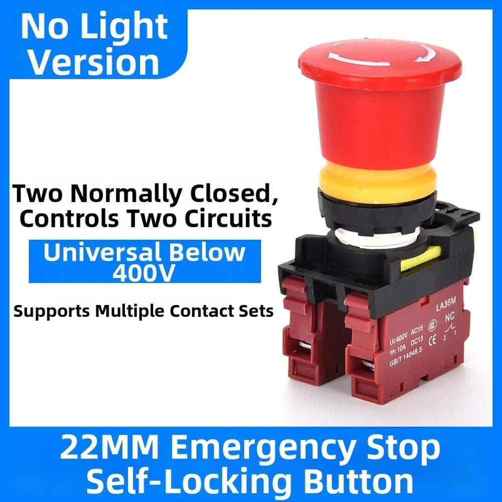 LA36M Red Stop Button Switch for Exigent (400V)