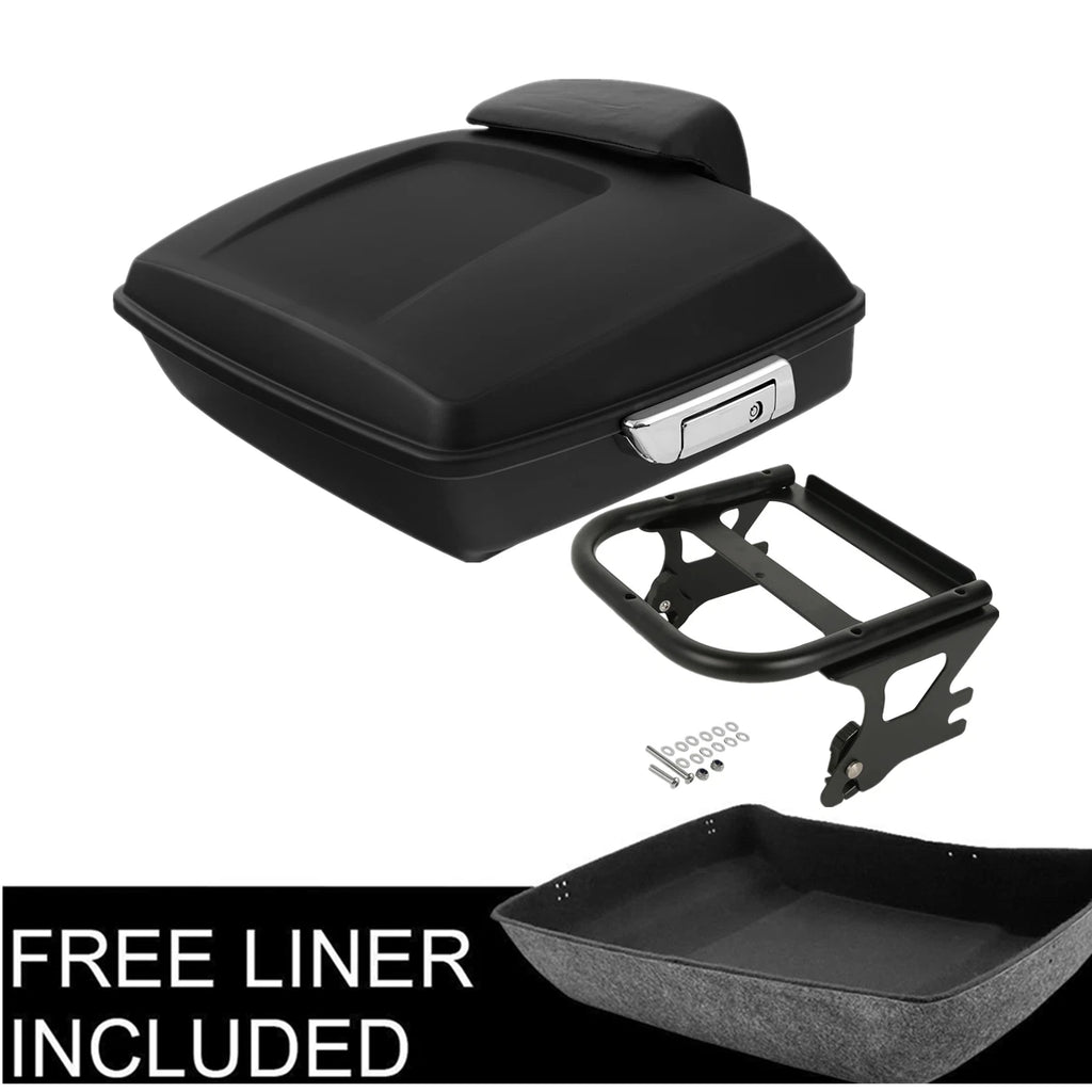 Trunk Backrest Pad Mount Rack for Harley Touring Street Glide (1997–2008)