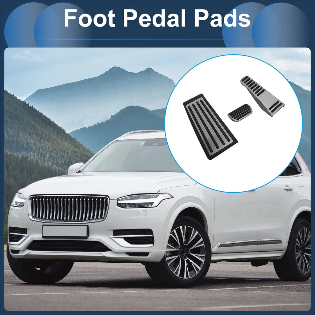 Automatic Foot Accelerator Pedal Covers for Volvo XC90 (2018–2020) Silver Tone