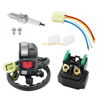 Handlebar Switch & Starter Solenoid Relay Kit for Yamaha Grizzly 350 400 660 (2007–2014)