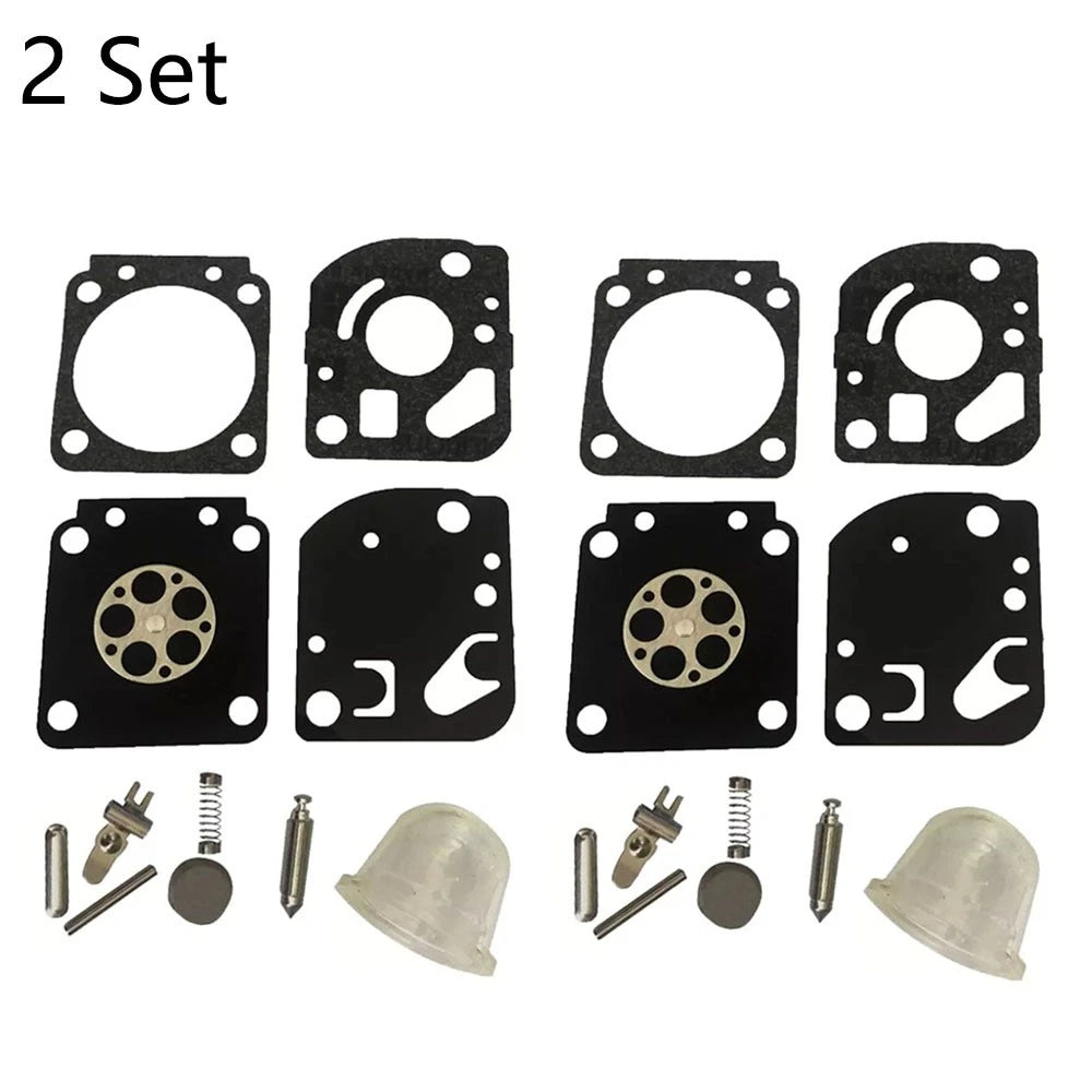 Set of 2 Carburetor Rebuild Kits for Zama RB-115 (C1U-W18, C1U-W18A, C1U-W24)