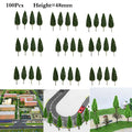 100Pcs 4.8cm Pine Trees for N-Scale Train Layout (N/A)