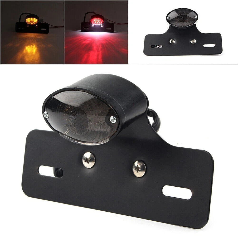 LED Turn Signal Integrated Tail Light for Universal Fit Motorcycle (12V)