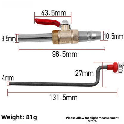 Brass Valve Connector for Tire Inflator (Lightweight Design)