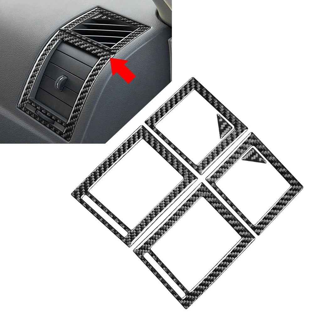 Black Dashboard Side Air Vent Outlet Cover Trim for Chrysler 300 300C (2005–2010)
