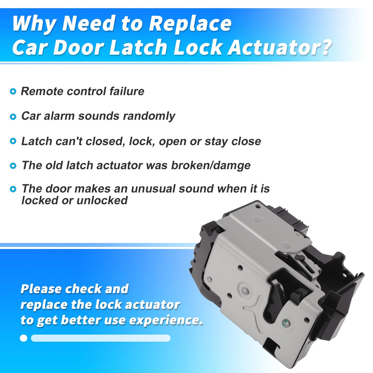 6L8Z7826412A Rear Right Power Door Lock Actuator for Ford Escape (2007)