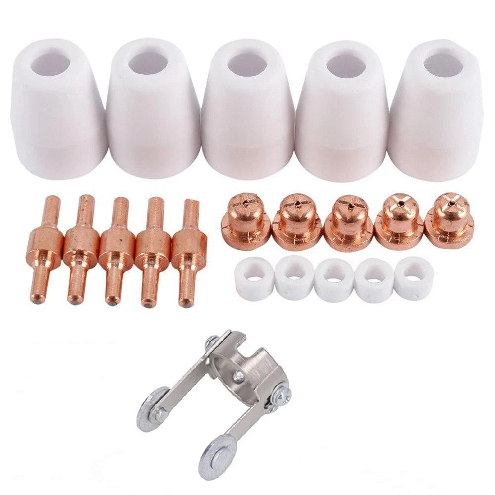 21PCS Plasma Cutting Consumables for PT31 CUT4050 Torch Tips Nozzle Set