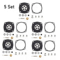 Set of 5 Carburetor Repair Kits for Oregon Tecumseh Toro (49-039, 49-239, 630978, 630932)