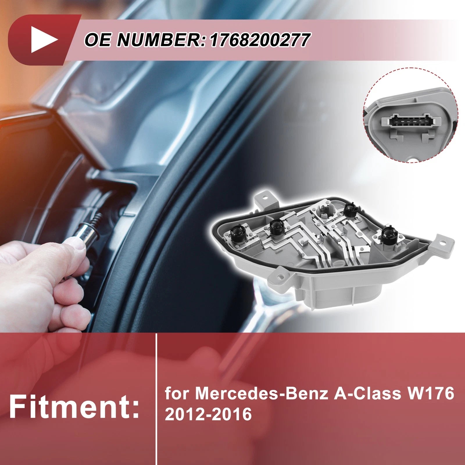 Left Tail Light Socket Replacement for Mercedes-Benz A-Class W176 (2012–2016)