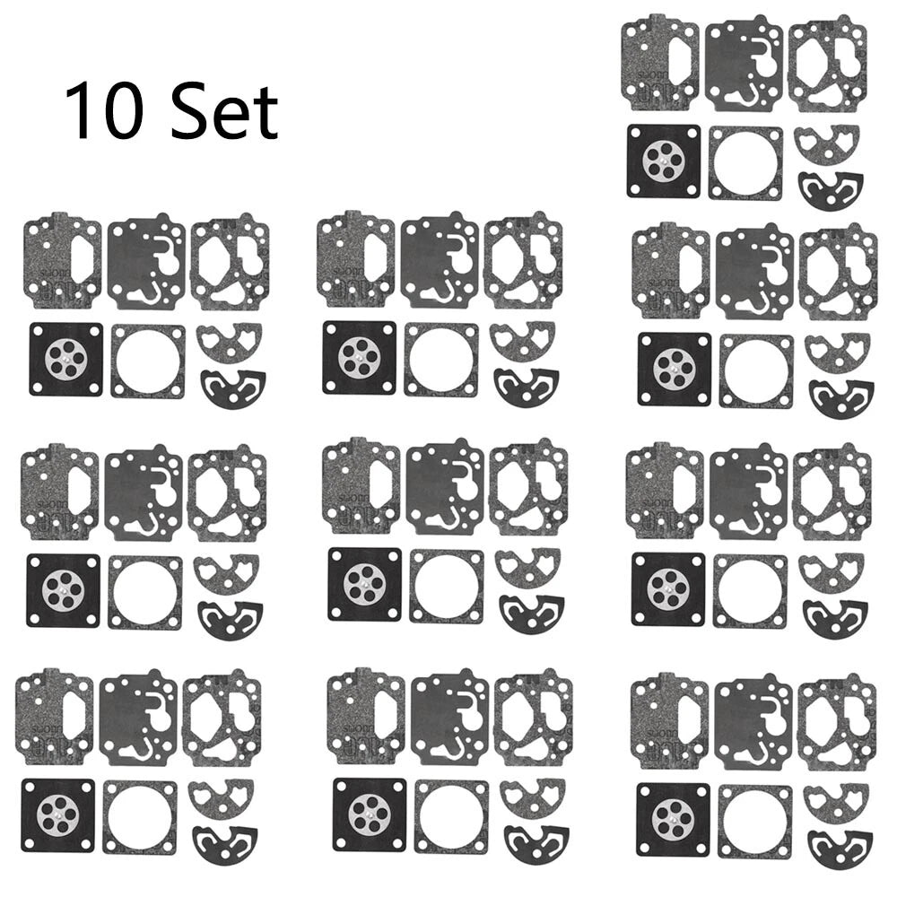 Set of 10 Carburetor Diaphragm Repair Kit for Kawasaki TH43 TH48 (N/A)