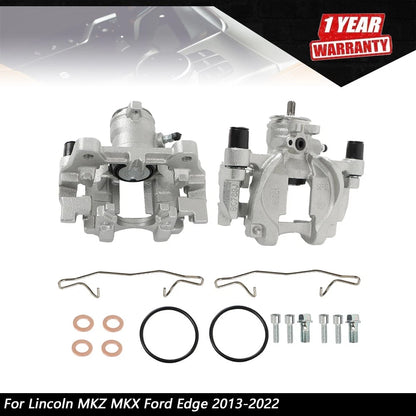 2X Rear Side Brake Calipers with Bracket for Lincoln MKZ MKX Ford Edge (2013–2022)