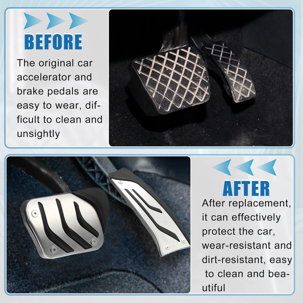 3X Accelerator & Brake Pedal Covers for BMW 1 2 3 4 Series (F20)