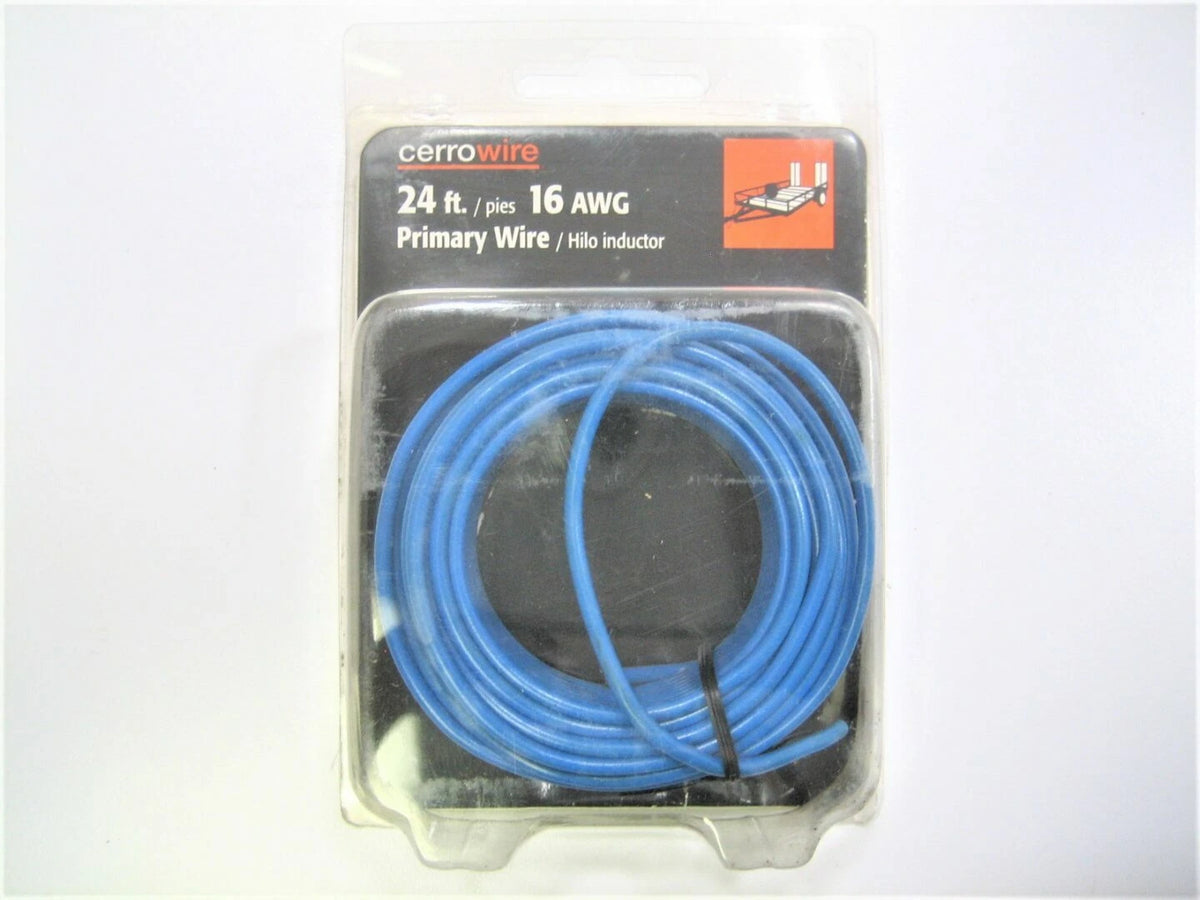 24ft 16 AWG Blue Primary Wire for Marine Boat Trailer (Multi-Application)